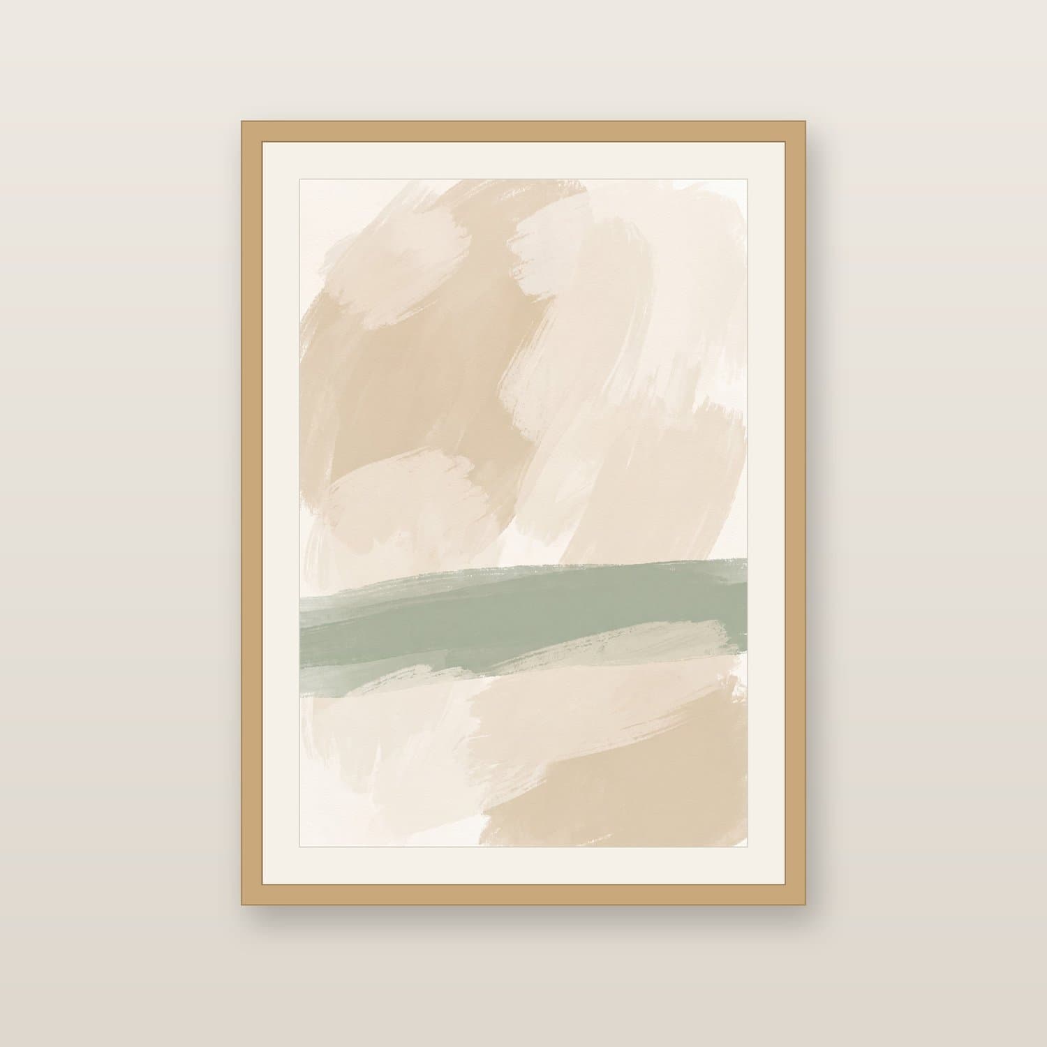 Close-up detail of the Abstract Texture Japandi art print