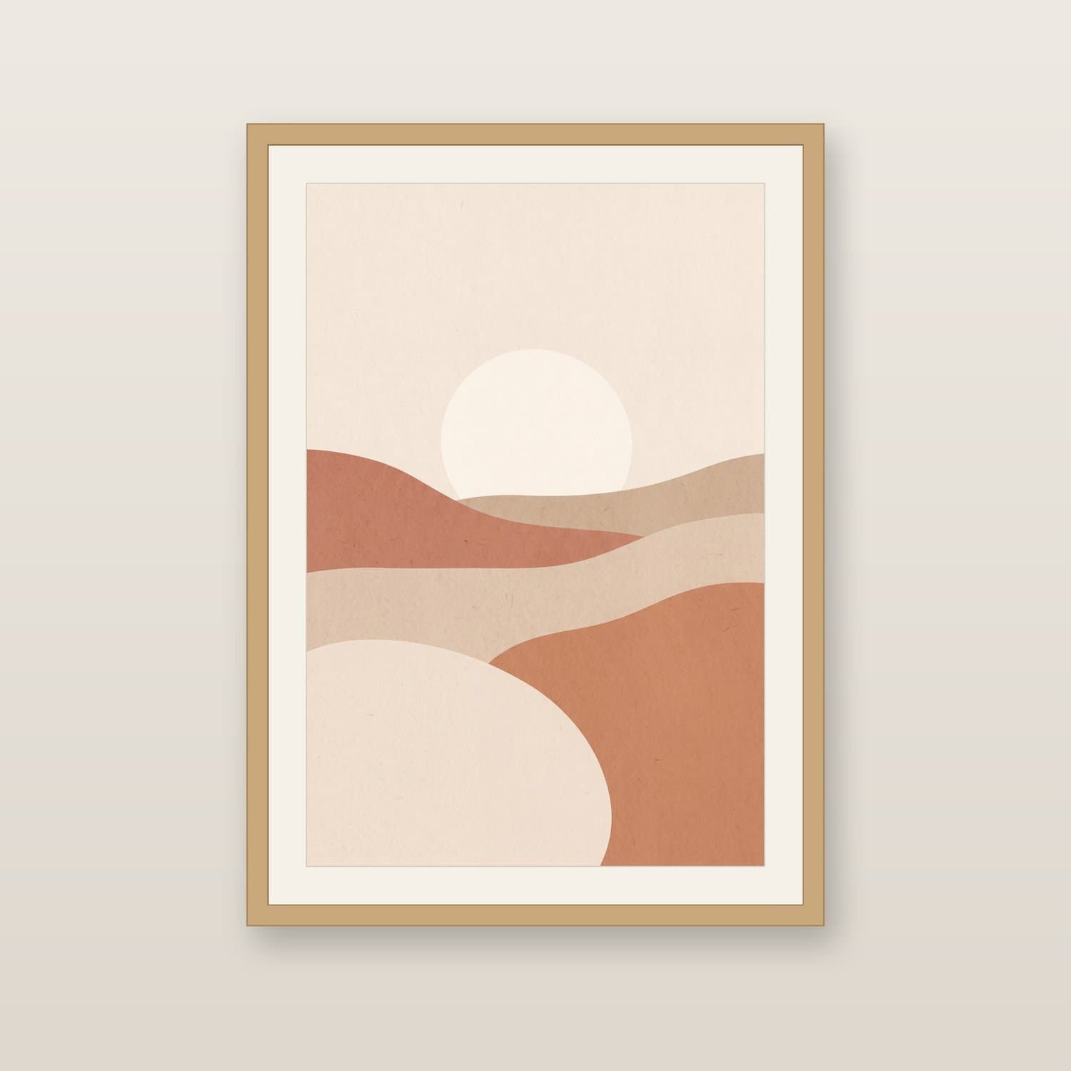 Boho Sun — free Japandi printable wall art
